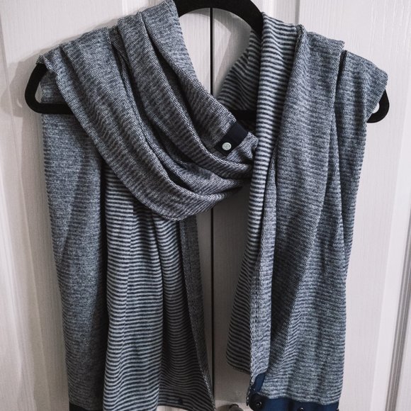 LULULEMON Blue Heathered Snap Scarf *LIKE NEW* - Picture 1 of 8